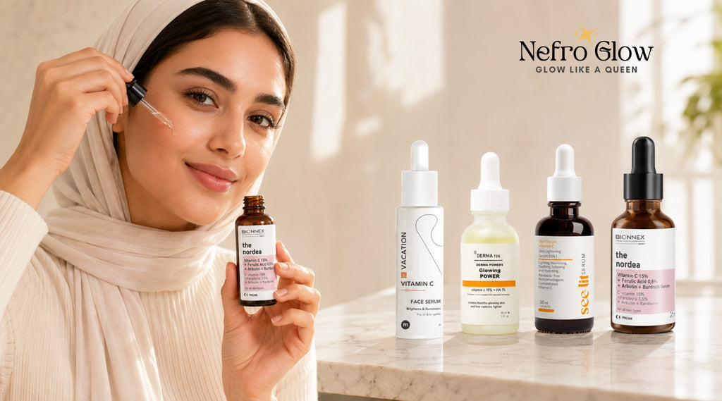 بديل Garnier Vitamin C في مصر: أفضل سيروم فيتامين سي للتفتيح والنضارة