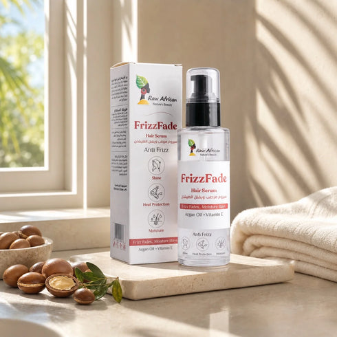 Raw African Frizz Fade Hair Serum for Frizz Reduction and Shine Enhancement 125ml - Raw African
