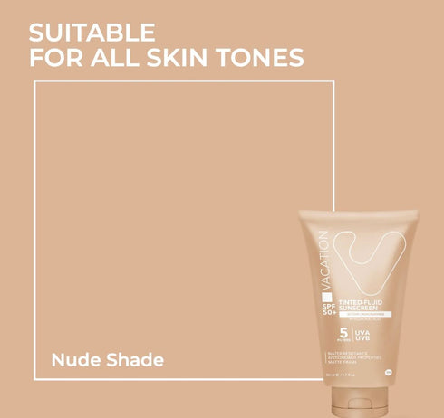فاكيشن واقى من الشمس سائل ملون بمعامل حماية من الشمس 50مل - Vacation