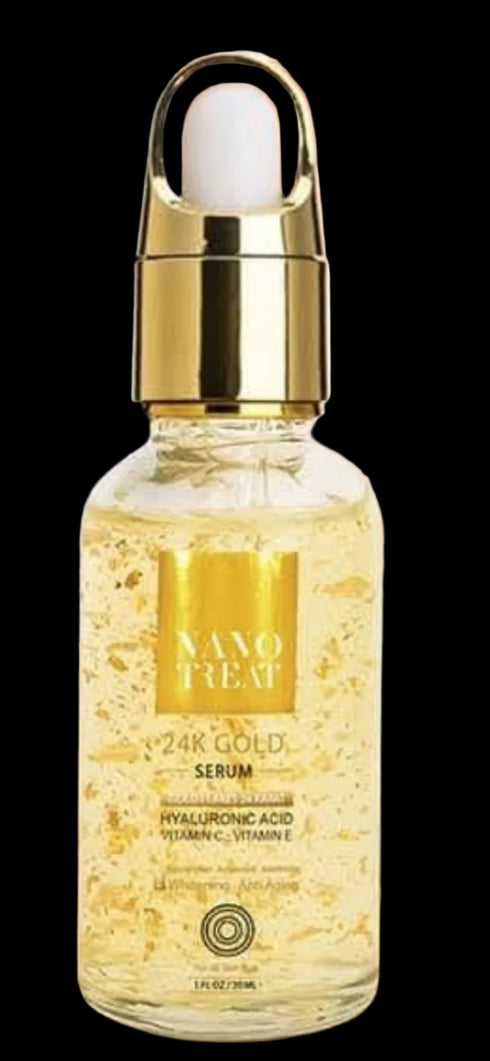نانوتريت جولد سيروم للوجه بجزيئات الذهب لتأخير علامات الشيخوخة 24 قيراط  30 مل - Nanotreat