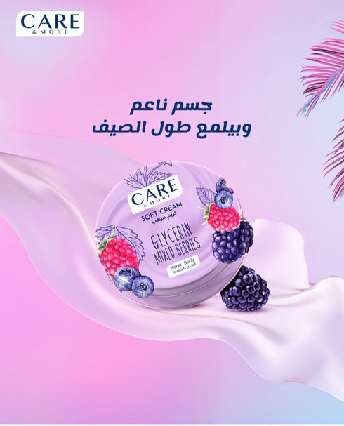 Care & More Glycerin & Assorted Berries Moisturizing Cream 75 ml - Care & More