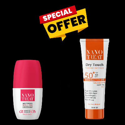 عرض حصري: نانوتريت واقي من الشمس جل كريم + رول اون برائحة الخوخ
