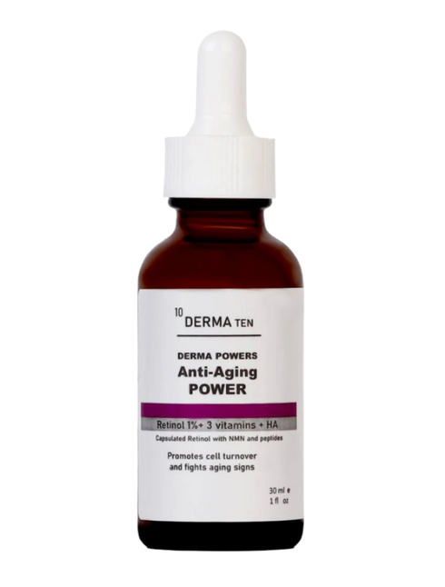 ديرما تن سيروم ريتنول 1% لتقليل مظاهر الشيخوخه و تحفيز انتاج الكولاجين 30 مل - derma 10