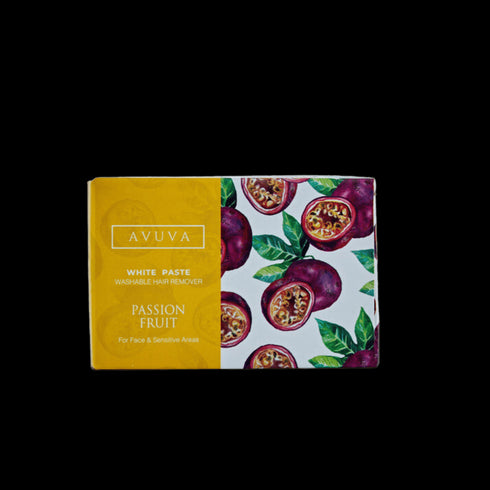 افوفا عجينة بيضاء لازالة الشعر للبشرة الحساسة برائحة الباشون فروت 100 جم - Avuva