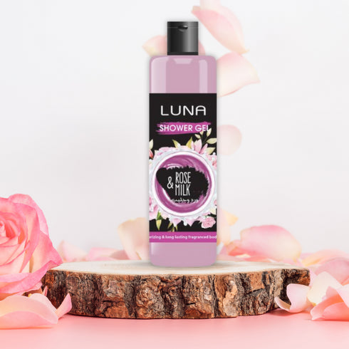 لونا شاور جل للجسم برائحة الورد والحليب 500 مل - Luna