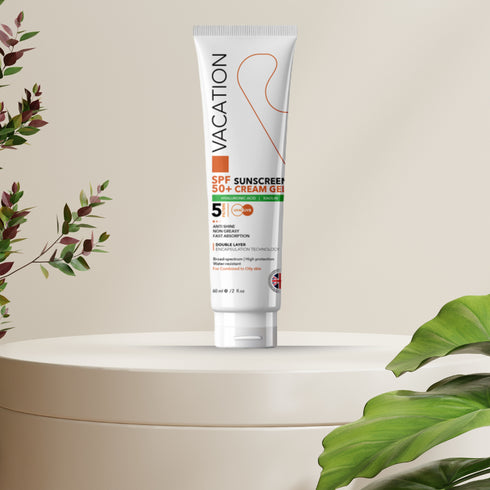 فاكيشن كريم جل مقاوم للماء واقى من الشمس بعامل حماية (50+) للبشرة الدهنية و المختلطة 60 مل - Vacation