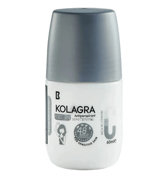 كولاجرا رول اون بدون عطر لتفتيح الابط والحماية من التعرق للبشرة الحساسة 60 مل - Kolagra