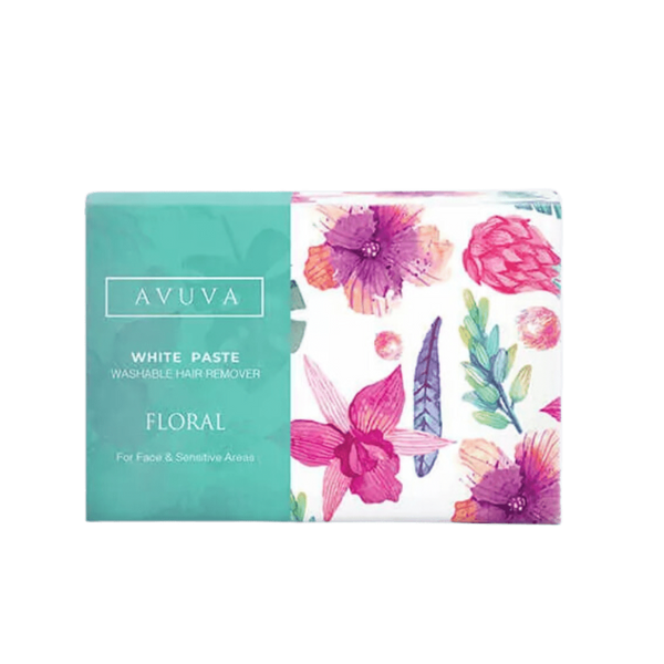 افوفا عجينة بيضاء لازالة الشعر للبشرة الحساسة برائحة الزهور 100 جم - Avuva