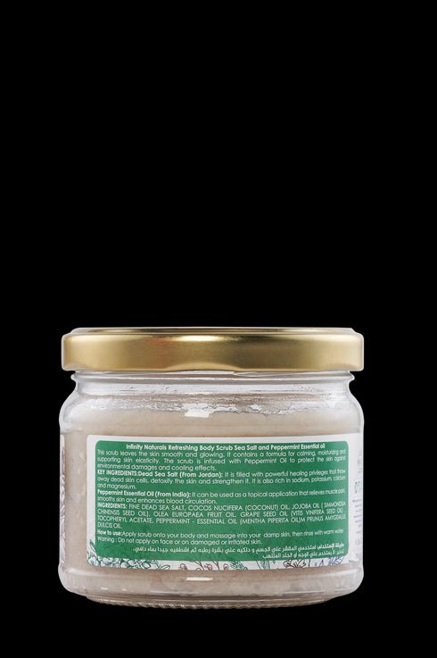 Infinity Refreshing Body Scrub with Sea Salt and Peppermint Essential Oil 350 gm - Infinity