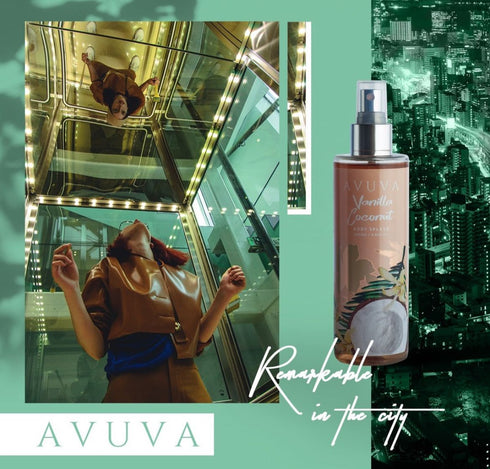 افوفا معطر الجسم برائحة الفانيلا و جوز الهند 253 مل - Avuva