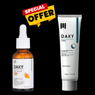 عرض 1 سيروم داكي فيتامين سي + 1 داكي كريم التفتيح الليلي