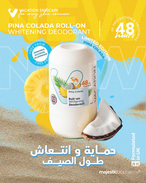 فاكيشين رول اون مزيل العرق لتفتيح البشرة برائحة بيناكولادا 50 مل - Vacation