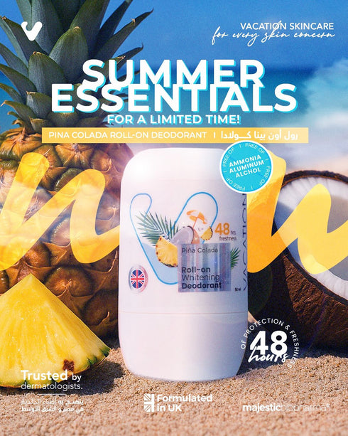 فاكيشين رول اون مزيل العرق لتفتيح البشرة برائحة بيناكولادا 50 مل - Vacation