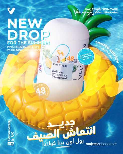 فاكيشين رول اون مزيل العرق لتفتيح البشرة برائحة بيناكولادا 50 مل - Vacation