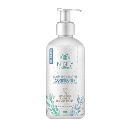 انفينيتى بلسم الشعر التالف والمتقصف بخلاصة زيت الجوجوبا وزبدة الشيا الطبيعية 100% 300 مل - Infinity