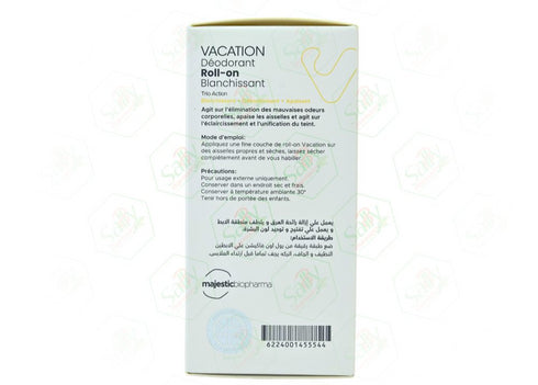 فاكيشين رول اون مزيل العرق لتفتيح البشرة برائحة العسل و الحليب 50 مل - Vacation