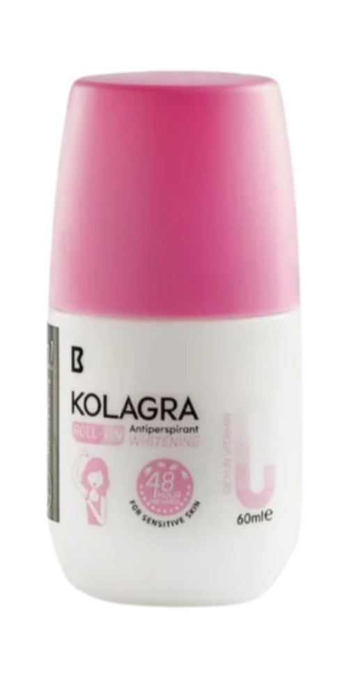 كولاجرا رول اون مزيل رائحة العرق للتبييض - خالي من الكحول وأملاح الألومنيوم والبارابين 60 مل - Kolagra
