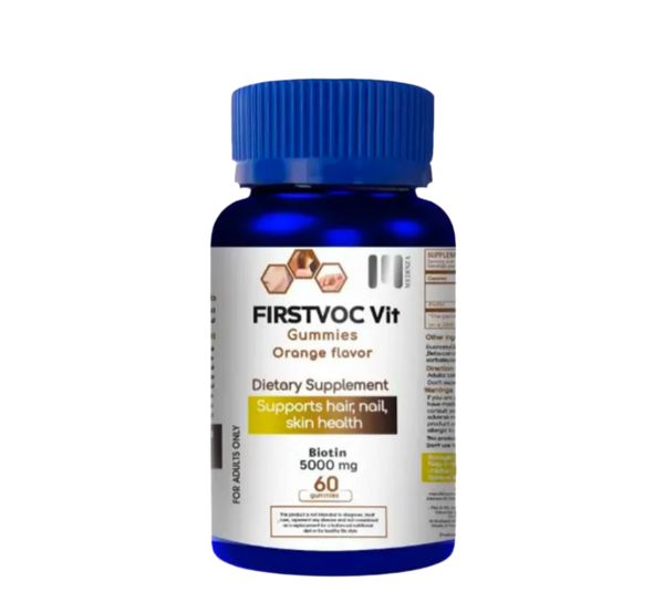 فيرست فوك ميجافيت مكمل غذائي لصحة الشعر والبشرة والاظافر 60 علكة - Firstvoc