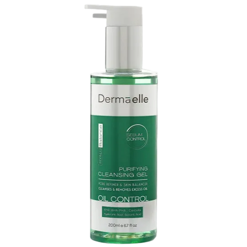 ديرمايل هيالو بالانس سيبوم كنترول جل غسول للبشرة الدهنية والمعرضة للحبوب 200 مل - Dermaelle