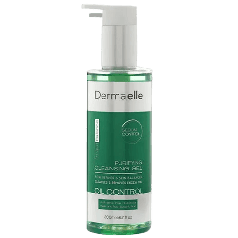 ديرمايل هيالو بالانس سيبوم كنترول جل غسول للبشرة الدهنية والمعرضة للحبوب 200 مل - Dermaelle