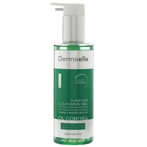 ديرمايل هيالو بالانس سيبوم كنترول جل غسول للبشرة الدهنية والمعرضة للحبوب 200 مل - Dermaelle