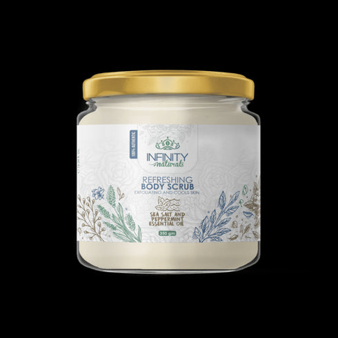 Infinity Refreshing Body Scrub with Sea Salt and Peppermint Essential Oil 350 gm - Infinity