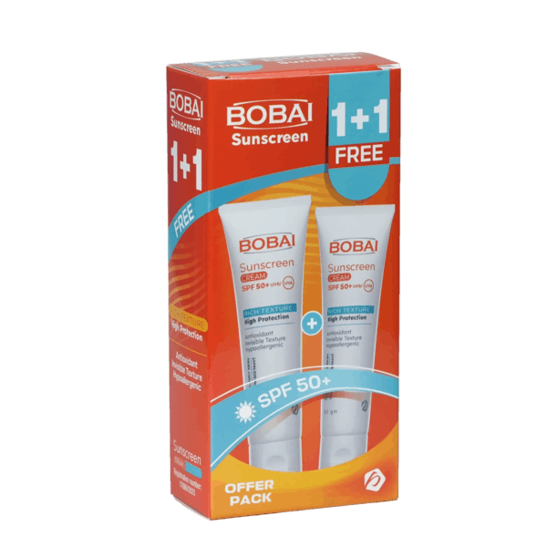 بوباى كريم واقي الشمس SPF50 عرض 1+1 50 مل - Bobai