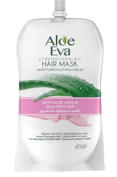 ألو ايفا باوتش حمام كريم لتقويه الشعر بالصبار و بروتينات الحرير 250 جم - Aloe Eva