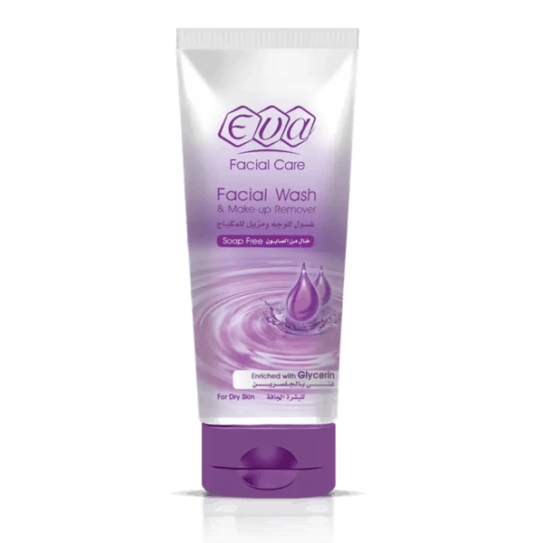 ايفا سكين كير غسول الوجه ومزيل للمكياج غني بالجلسرين للبشرة الجافة 150 مل - Eva Skin care