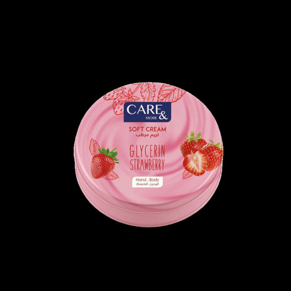 كير اند مور كريم ناعم بالجلسرين فراولة 75 مل - Care & More - Nefro Glow