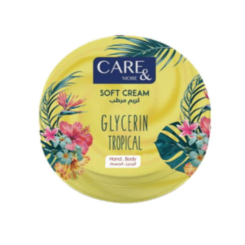 كير اند مور كريم سوفت بالجلسرين برائحة منعشة استوائية 75 مل - Care & More - Nefro Glow