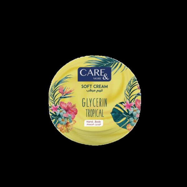 كير اند مور كريم سوفت بالجلسرين برائحة منعشة استوائية 75 مل - Care & More - Nefro Glow