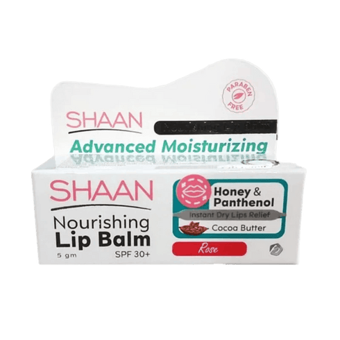 Shaan Lip Balm with Cocoa Butter and Rose 5gm - SHAAN