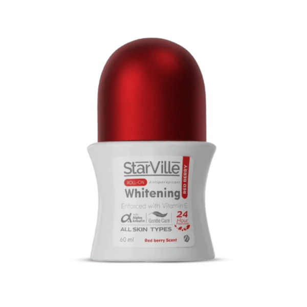ستارفيل رول اون مزيل رائحة العرق للتفتيح برائحة التوت الاحمر 60 مل - Starville