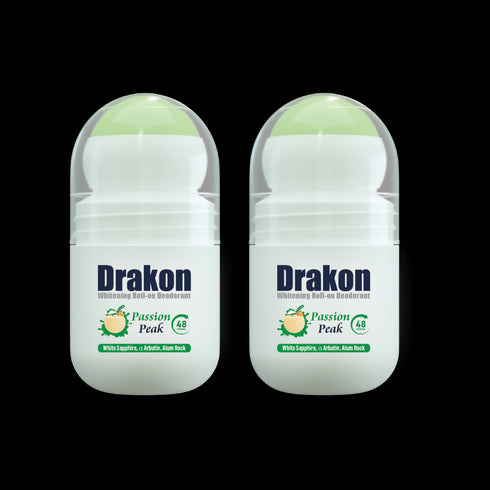 دراكون رول اون مزيل رائحه العرق لتفتيح البشرة برائحة باشون بيك عرض (1+1) 50 مل - Drakon