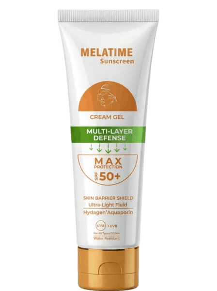 ميلاتايم كريم جل SPF 50+ لحماية البشرة الدهنية والمعرضة للحبوب من الشمس 60 مل - Melatime