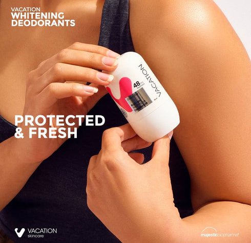 فاكيشن مزيل العرق للتبيض باللؤلؤة و الورد 50 مل - Vacation