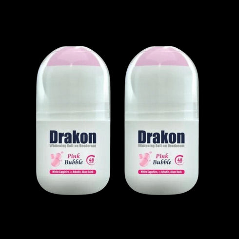دراكون رول اون مزيل رائحه العرق لتفتيح البشرة برائحة بينك بابل عرض (1+1) 50 مل - Drakon