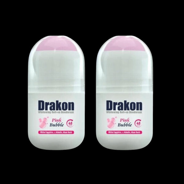 دراكون رول اون مزيل رائحه العرق لتفتيح البشرة برائحة بينك بابل عرض (1+1) 50 مل - Drakon