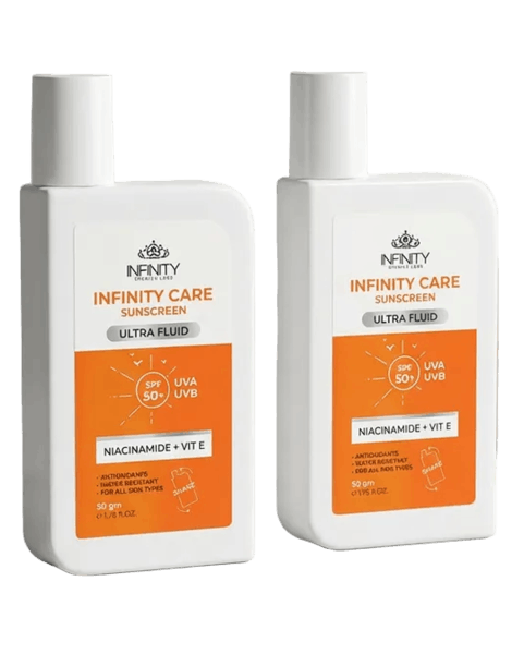 انفينيتي صن سكرين الترا فلويد عرض 1+1 SPF 50+ لحماية البشرة من الشمس 50 مل - Infinity Care