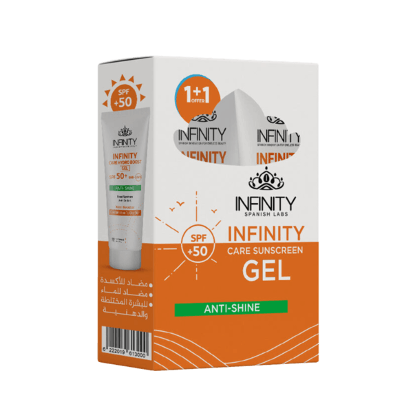 انفينيتى جيل واقي من الشمس بمعامل حماية ( SPF 50) للبشرة الدهنية والمختلطة عرض (1+1) 60 مل - Infinity