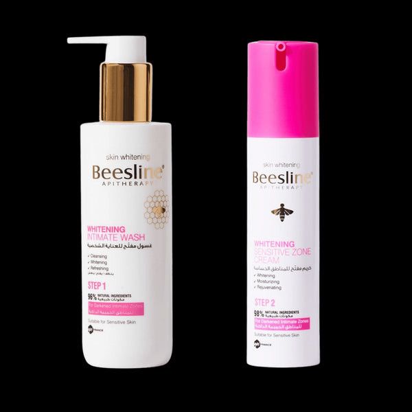 بيزلين عرض غسول تفتيح للمناطق الحساسة 200 مل + كريم تفتيح المناطق الحساسة 50 مل - Beesline