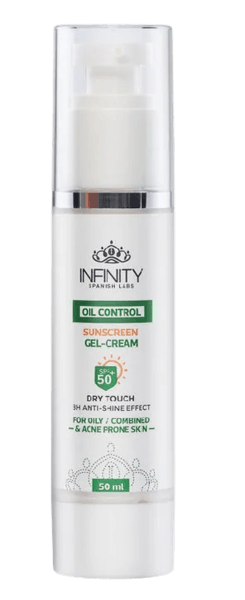 انفينيتي صن سكرين جل كريم اويل كنترول SPF 50+ لحماية البشرة الدهنية من الشمس 50 مل - Infinity Care