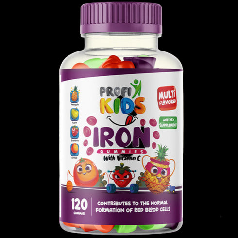 بروفي كيدز علكة مكمل غذائي حديد 120 قطعة للأطفال لتعزيز الطاقة والصحة - ProfiKids