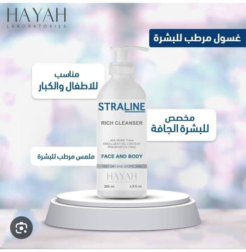 عرض شنطة سترالاين للعناية بالبشرة الجافة و الحساسة (غسول منظف للوجه 200 مل+ مرطب الجسم باللبن 200 مل + مرطب الشفاة 5 جم + كريم ترطيب اليدين 75 مل) - Straline