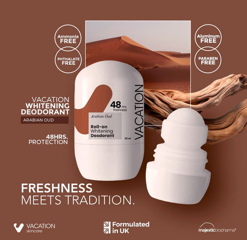 فاكيشن مزيل العرق للتبيض بالعود العربي 50 مل - Vacation