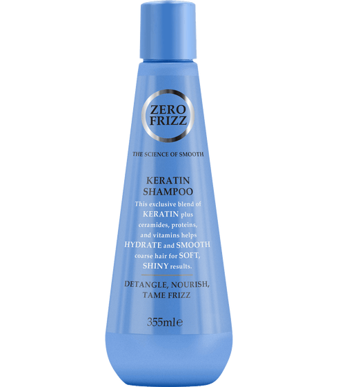 زيرو فريز شامبو كيراتين لتنعيم الشعر الجاف والهايش 355 مل - Zero Frizz