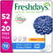 فريش دايز فوط يومية لونج بدون عطر 52+20 قطعة - Freshdays
