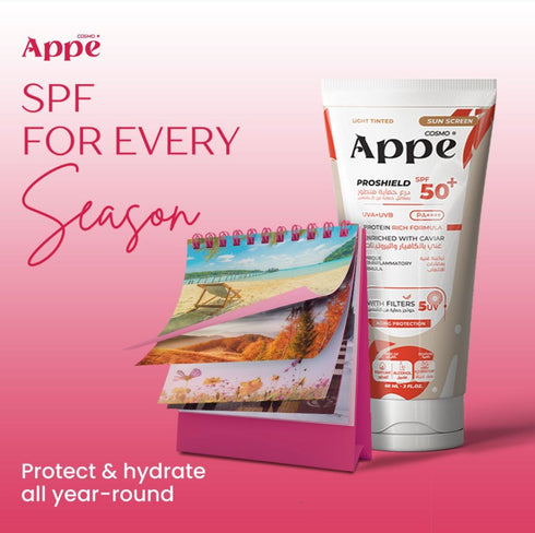 ابى صن سكرين واقى من الشمس ملون بدرجة فاتحة بمعامل حماية (50+) 60 مل - Appe