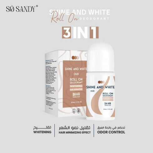 سو ساندى شاين اند وايت مزيل العرق برائحة العود 50 مل  - So Sandy